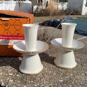 Vtg NORITAKE Candlesticks 2pcs